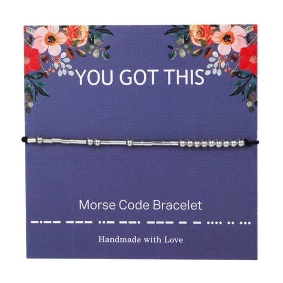 𝅺3/$15✨handmade Morse Code Bracelet, multiple sayings available ✨ - Picture 3 of 8